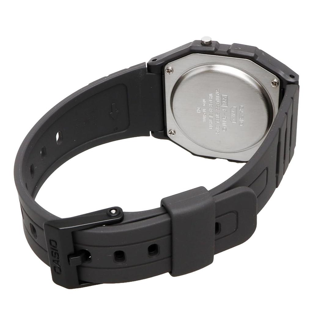 CASIO F-91WB-8A digital unisex watch, cheap Casio, dark gray, biomass plastic band, no gift box, simple packaging