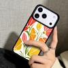 Capa Case for iPhone 17 Air 16 Pro Max 15 Plus 11 13 Mini 14 12 Back Phone Cover Flower Green Leaves