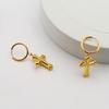 Vintage Cross Pendant Earrings Premium Sense 18K Simple Women'S Titanium Steel Earrings