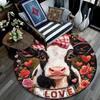 Calf Round Area Rug,Carpet Rug for Living Room Bedroom Sofa Playroom Decor,Non-slip Floor Mat