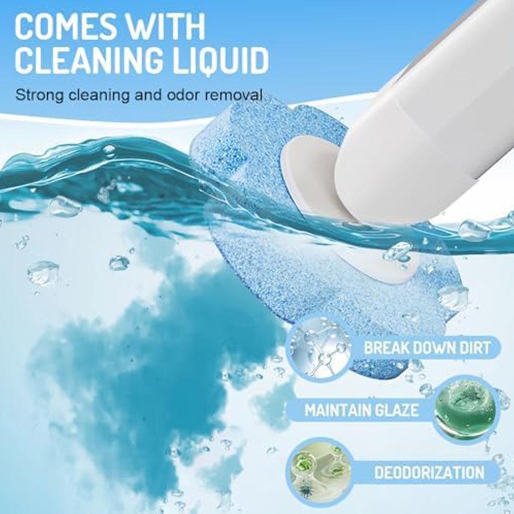 Sponge Toilet Brush Cleaner Long Handle Cleaning Sponge Brush Disposable Toilet Bowl Brush
