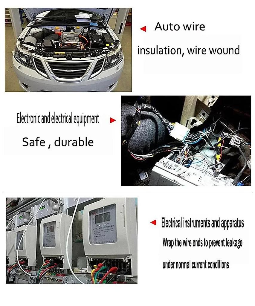 15 Meter Heat-resistant Flame Retardant Tape Coroplast Adhesive Cloth Tape For Car Cable Harness Wiring Loom Protection