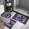 Fc Barcelona 3Pcs Bathroom Mat Set Toilet Lid Cover Ushaped Foot Mat Nonslip Floor Mat Decor For Bathroom