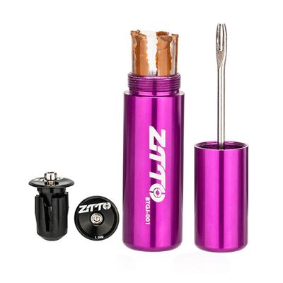 ZTTO Tubeless Tire Repair Kit Bicycle Tire Service Tool Rubber Stripes Bicycle Tire Repair Kit Aluminum Alloy Cycling Accessory