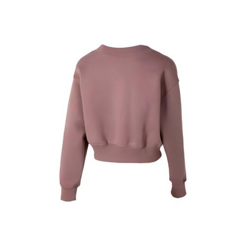 Nike Sweatshirt crop top décontracté à col en V de couleur unie pour femme