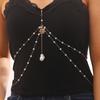 Body Chain Layered Double-Layer Chain Body Chain with Marine Theme Imitation Pearls Shells Starfish Drape Design