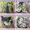 Cushion Cover Plush Fabric Soft Double-Sided Printed Sofa Warm Winter Home Gift Pillow Aya O-Oosawa Koga M-Mitsuki Stickers