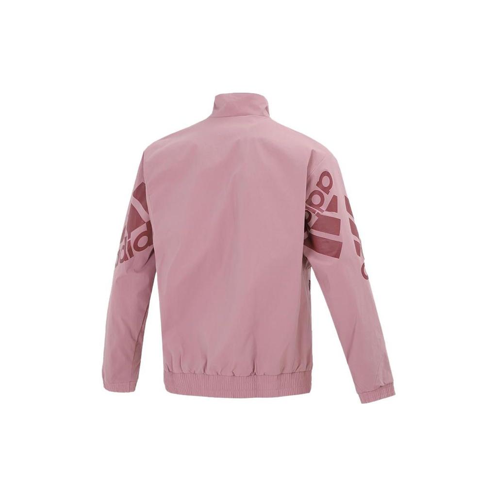 Adidas Large Logo Sports Training Jacket Men Outerwear Pink HE7459