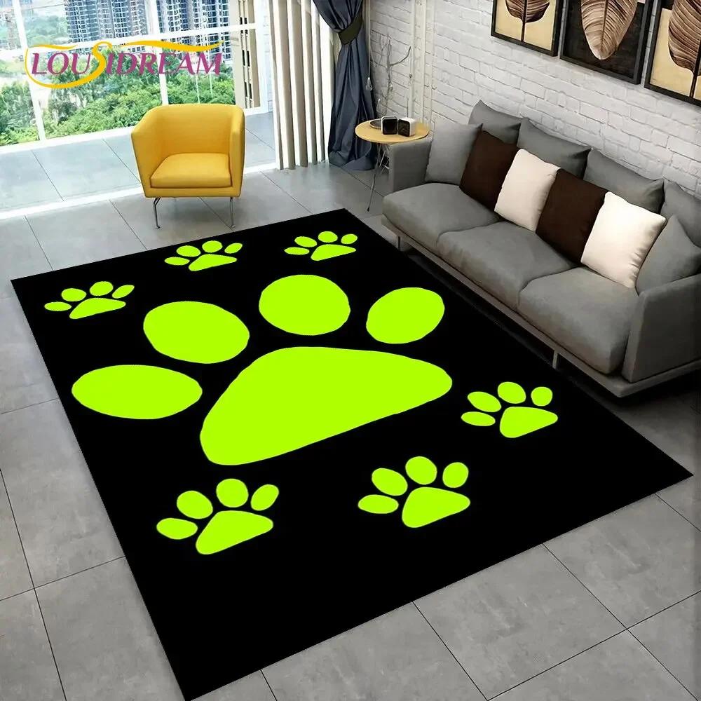 Domácí mazlíčci Footprint Sole Series 3D Area Koberec Velký,Koberec do obývacího pokoje Ložnice Pohovka Rohožka Dekorace,dětská protiskluzová podložka na podlahu