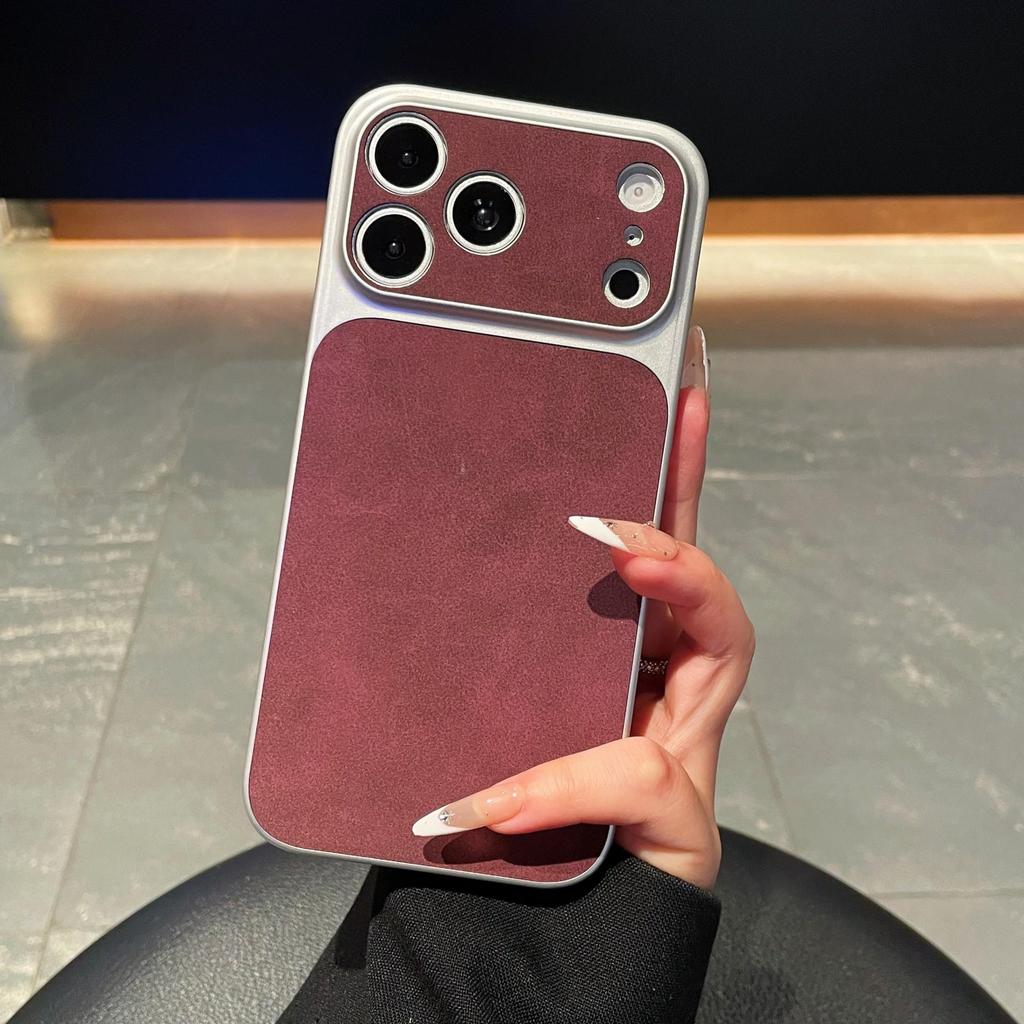 Apple 16 Skin-Feel Lambskin iPhone 17ProMax Drop-Proof Full-Coverage Case