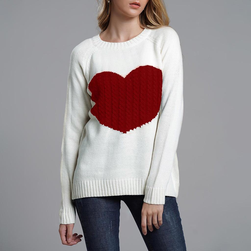 Damen Interchromatische Spleißung Temperament Locker Gestrickter Pullover