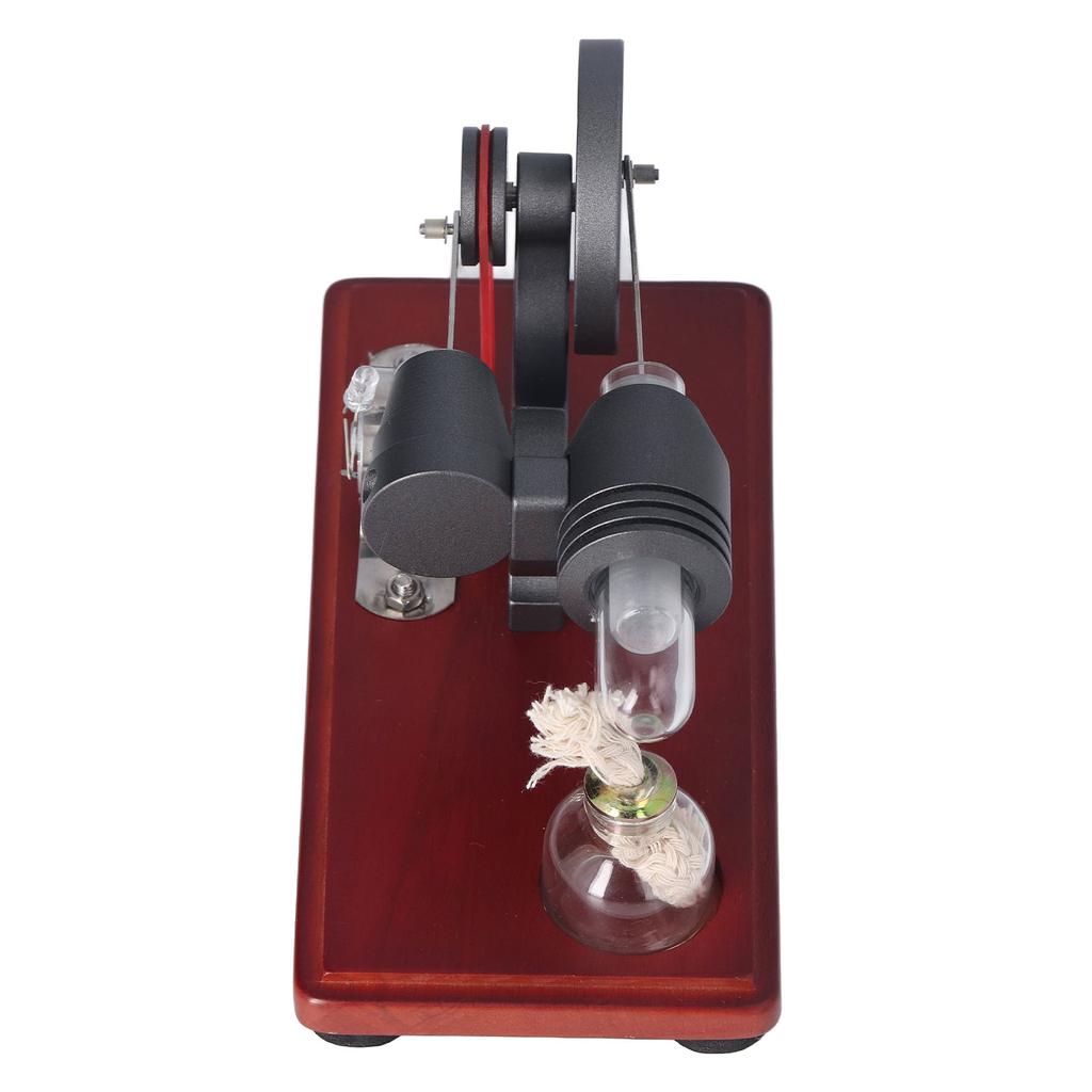 Engine Generator Model Set with Ethanol Bottle Cover Heating Glass Tube Lamp Bead Physical Model