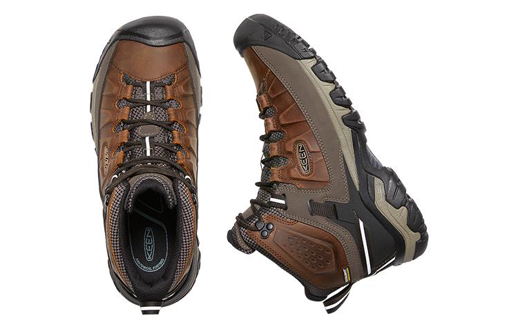 Keen Targhee 3 MID WP Slip Resistant Abrasion Resistant Mid top Outdoor Shoes Mountaineering Hiking Shoes Men's Brown 1023030