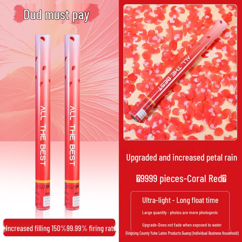 

Ручная пушка-хлопушка с конфетти в виде лепестков роз для свадеб и торжеств