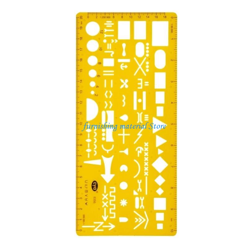 Y5GD Building Military Drawing Furniture Construction Architect Template Drafting ABS Graph Template Stencil
