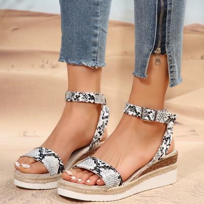 Sandalias de Plataforma de Verano para Mujer Antideslizantes Peep Toe Cuñas para Exteriores Sandalia Hebilla Sandalias Femeninas Zapatos Para Mujeres