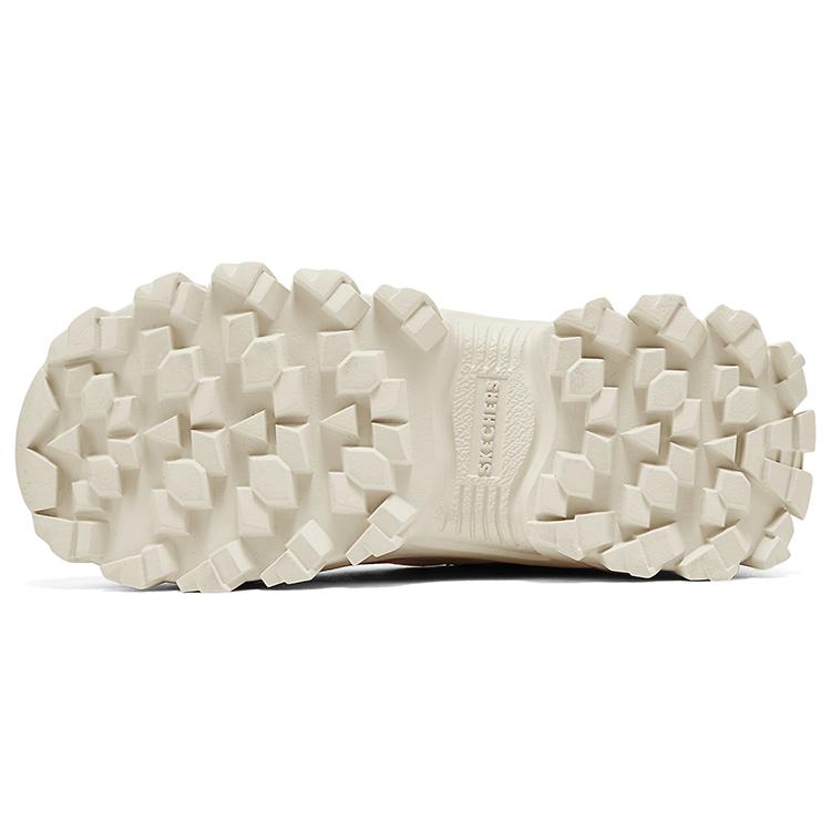 Skechers Chaussures Gâteau au Miel à Lacets Maille Respirante Augmentant la Hauteur Basse Papa Chaussures Baskets Femmes Blanc Rose 177229-WPK