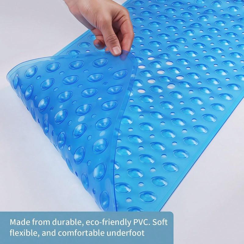 Extra Long Non-Slip Bathtub Mat With Drainage Holes And Suction Cups Non-Slip Bathtub Mat