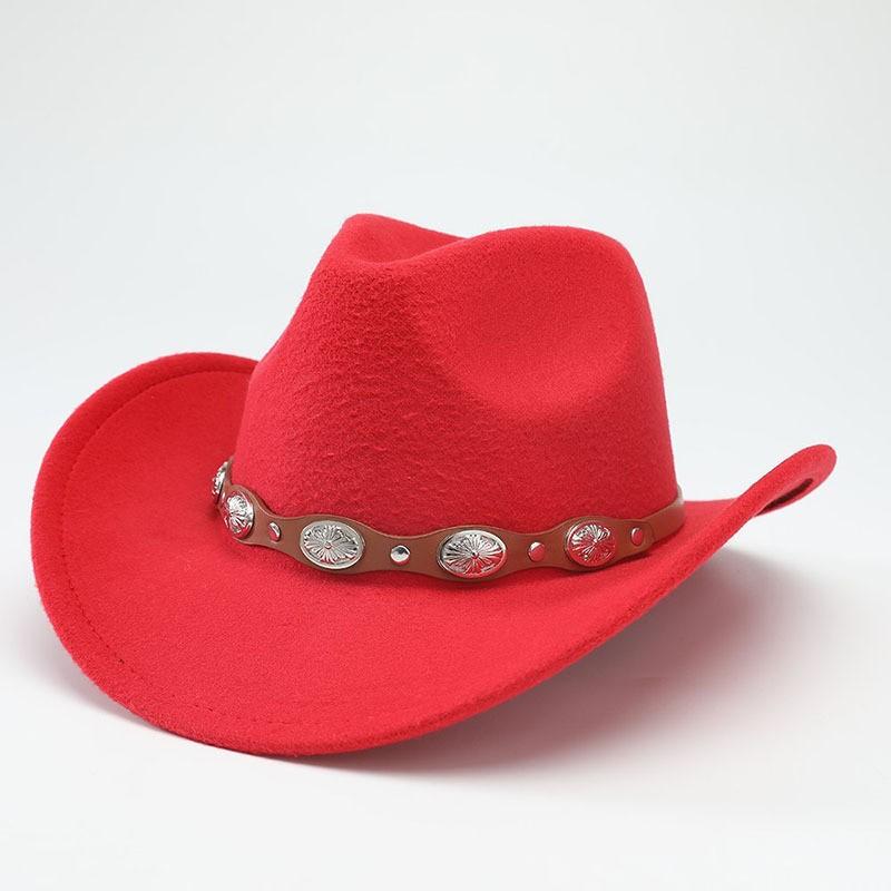 Autumn and winter European, American and western cowboy hats fashion woolen jazz hats men's and women's British fedora hats