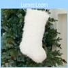 Christmas Decoration Stocking Gift Bag With Plush Material For Holiday Gift Display