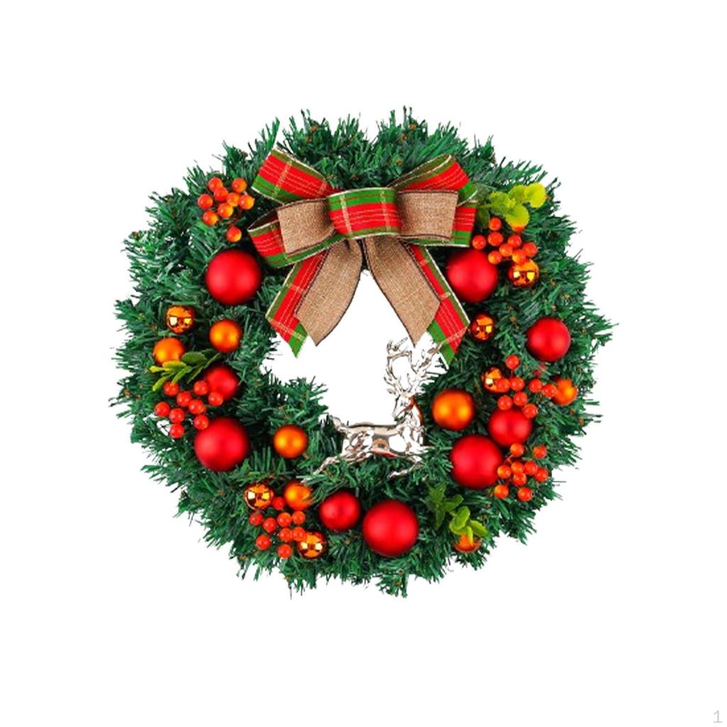 Sztuczny wieniec bożonarodzeniowy ozdoba kula domowa tło drzwi Xmas na imprezę