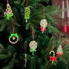 Christmas Lollipop Ornaments- Rainbow Lollipop Hanging Ornaments- Christmas Candies Polymer Clay Ornament for Xmas Tree