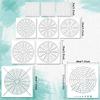 16 Segment Geometric Stencils for Painting On Wall Paper Fabric Glass Metal