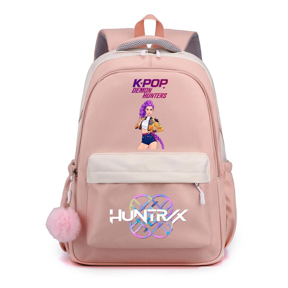 Zaino Stampato K-Pop Cartone Animato Anime per Studente Ragazzo Ragazza Zaino Scolastico Borsa per Libri Regalo Bambino Donna Grande Capacità Impermeabile Borsa da Viaggio Mochila