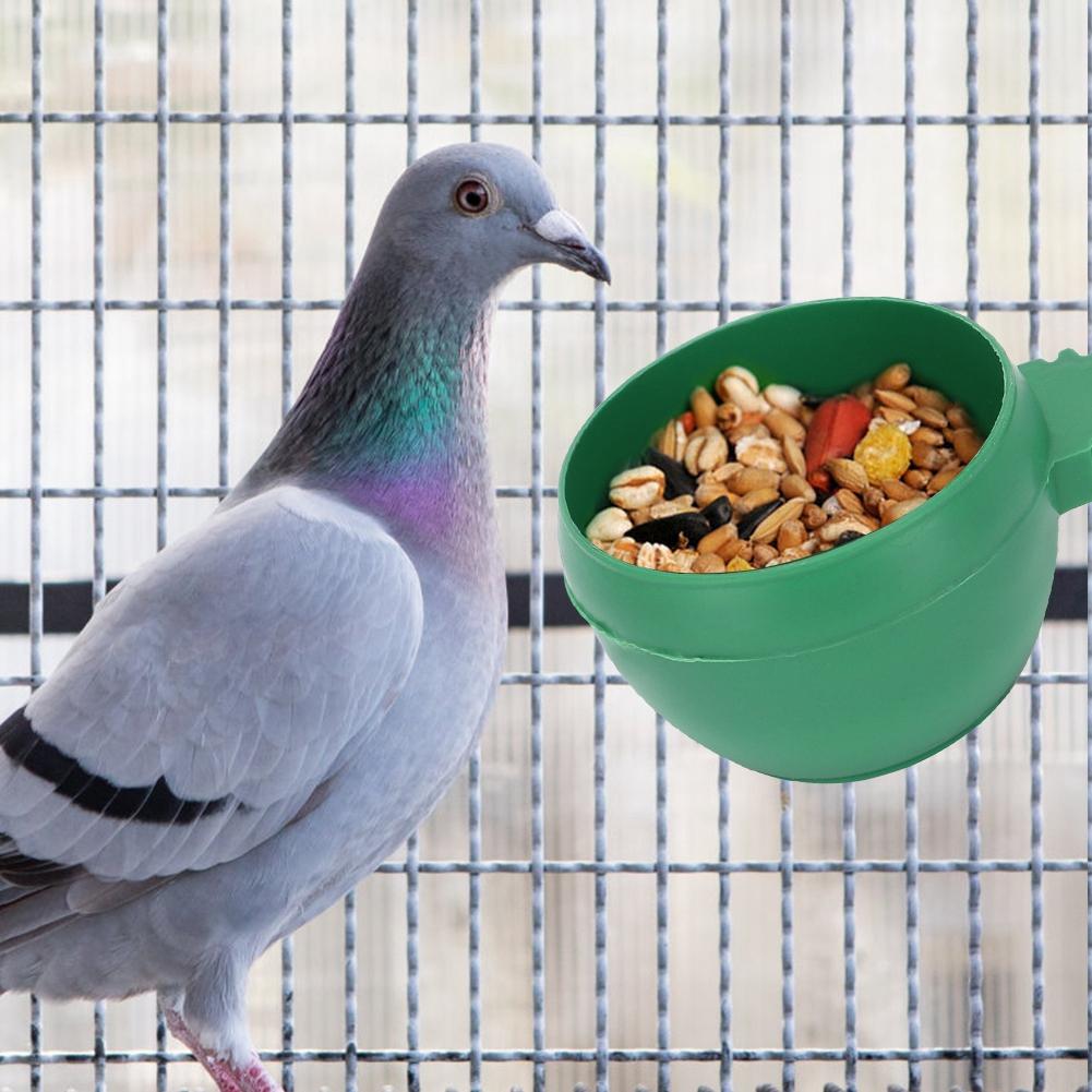 15Pcs Round Shape Bird Food Bowl Thickened Cage Food Container Water Feeding Bowl for Pet