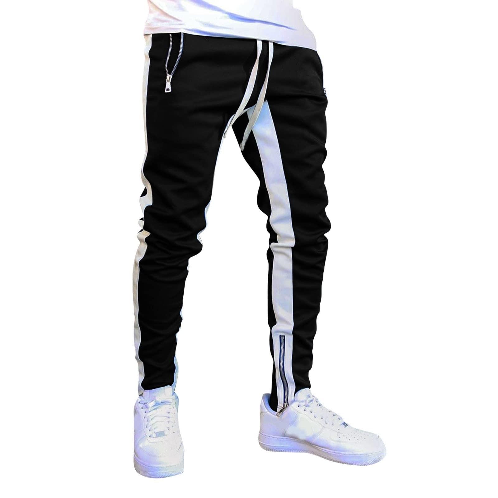 

Sports Fitness Solid Color Trousers Men s Loose Running Casual Large Size Sweatpants Cotton L