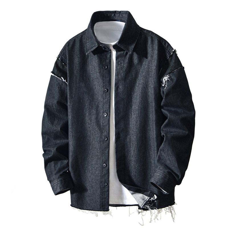 TW Spring and Autumn Tokyo Fashion Brand Jacket Men's Loose Casual Fat Plus Size Hong Kong Style Cargo Shirts Outerwear New