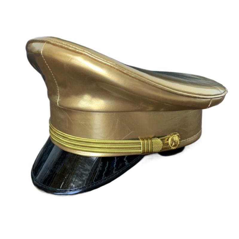 Liels izmērs PU ādas militārās cepures