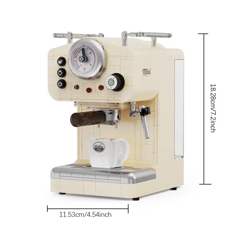 Creative Series Classic Coffee Maker Building Blocks Automatic Drink Machine Model Bricks Toys Gift for Children Kids