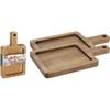 Set Of 2 Natural Acacia Wood Service Boards 23X13 Cm