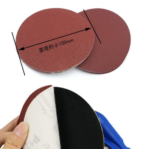 150mm Diameter Sanding Discs, Magic-Type [25-Pack] 6-inch 150mm Round Sanding Pads in 80#, 120#, 240#, 320#, 600#, 800#, 1000#, and 1200# Round Sandp