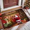 Vintage Santa Claus Area Rug Christmas Gift Box Doormat Holiday Welcome Rug Floor Mat Bedroom Cloakroom Balcony Home decor