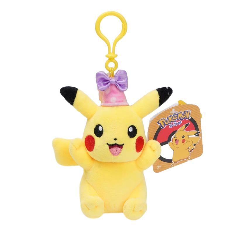 Pokemon Pikachu Mew Squirtle Charmander Kawaii Plush Toy Pendant School Bag Backpack Pendant Key Ring Small Doll Birthday Gift