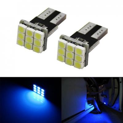 Ampoules LED Ultra Bleu 168 194 2825 T10 SMD à Culot Coin pour Éclairage d'Étape de Porte Latérale de Voiture