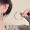 10 Pairs Minimalist Big Large Stainless Steel Round Woman's Piercing Hoop Earing for Female Jewelry Punk Accessories Trend NewIn