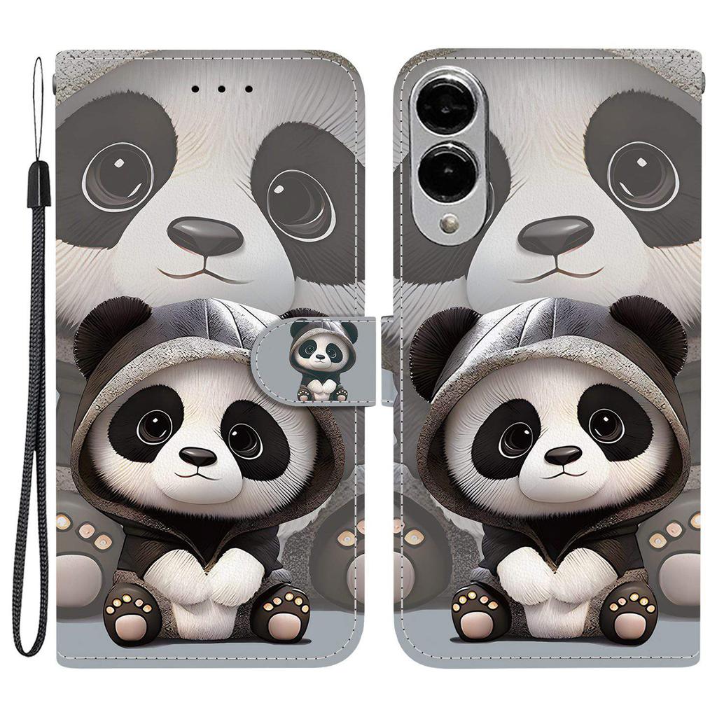 For Samsung Galaxy S25 Edge Wallet Case Pattern Printing Leather Stand Phone Cover with Strap