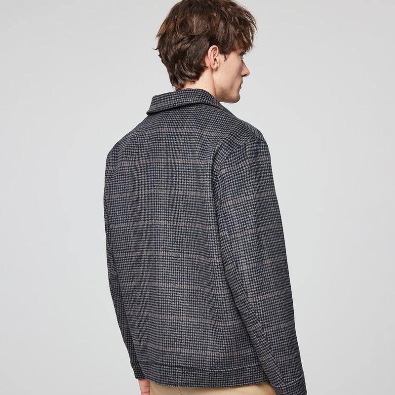 Hodo Men's 53% Wool Blend Casual Jacket