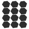 12Pcs Sound Absorbing Wedges Hex Beveled Edge Acoustic Dampening Panels for Recording Studio