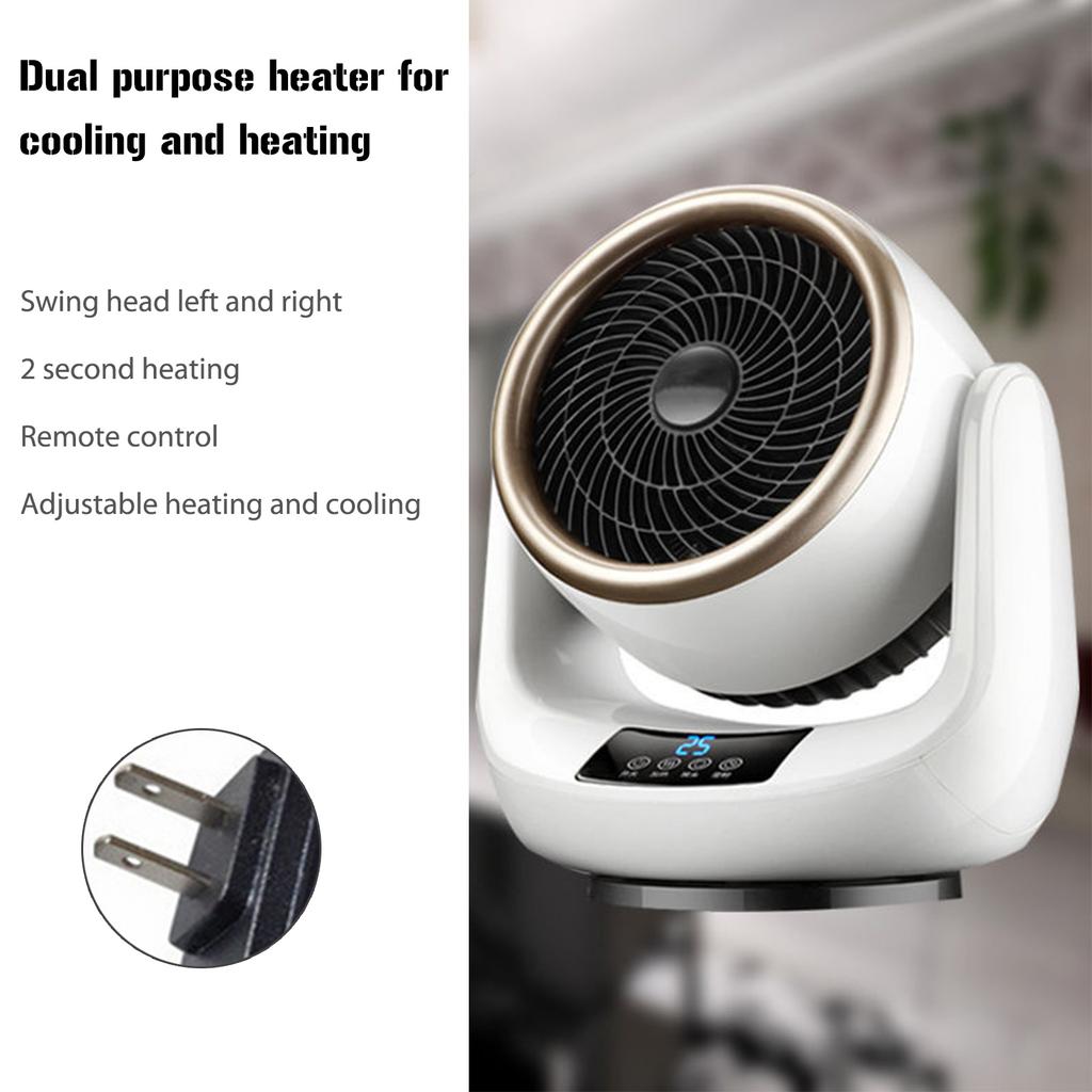 Buy Fan Heater Cooler with Remote Desktop Space Warmer Cold Warm Air