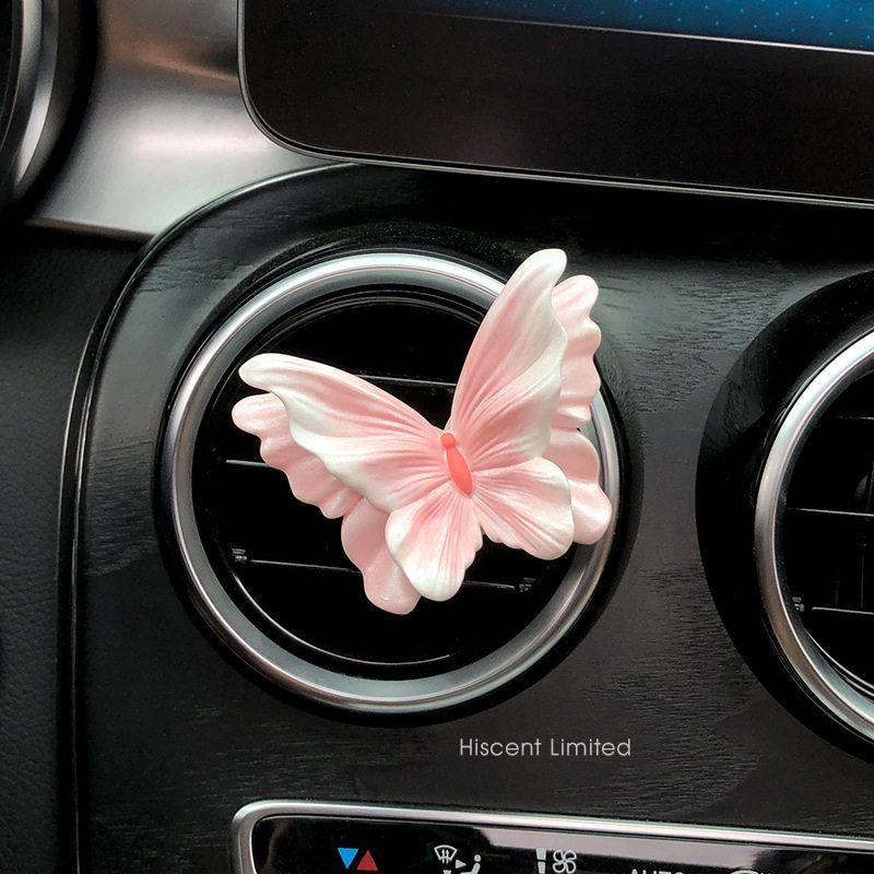 Butterfly and Flower Car Fragrance Perfume Car Air Vent Decoration Flower Ornament for Girls Car Interior Decoration Diffuser Stone