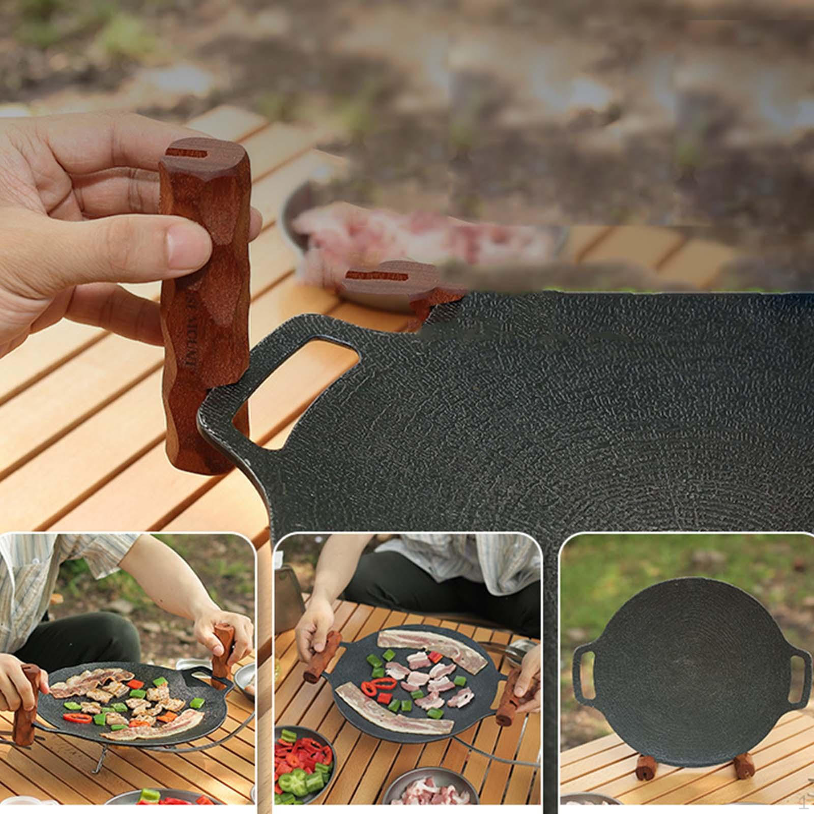 Grill Pan Handle,Wood Baking Tray Holder Tool,Practical, Multifunctional, Outdoor Handle