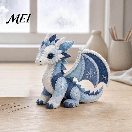 Vorgeschnittene Stoff-Nähset Arktische Tiere DIY Patchwork für Anfänger, Winterwächter Tier-Set, 3D Kuscheltier Fabelwesen Bastelartikel Heimdekoration