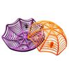 Halloween Candy Basket Spider Web Design Snacks Fruits Bowl Biscuit Packaging Basket Decoration Halloween Party Supplies