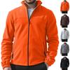 Chaqueta de felpa para hombre, Invierno, Exterior, Cremallera, Chaqueta con cuello alto, Top