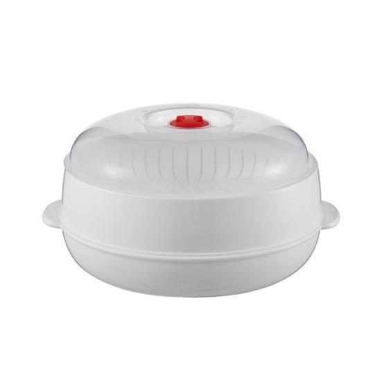 Microwave Vegetable Steamer Food Grade Transparent Plastic Cookware Reusable Kitchen Cooking Steamer for Dumplings Vegetables