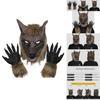 Terrifying Wolf Head Mask And Gloves Set For Halloween Party Costume Fun And Creative Dress Up
